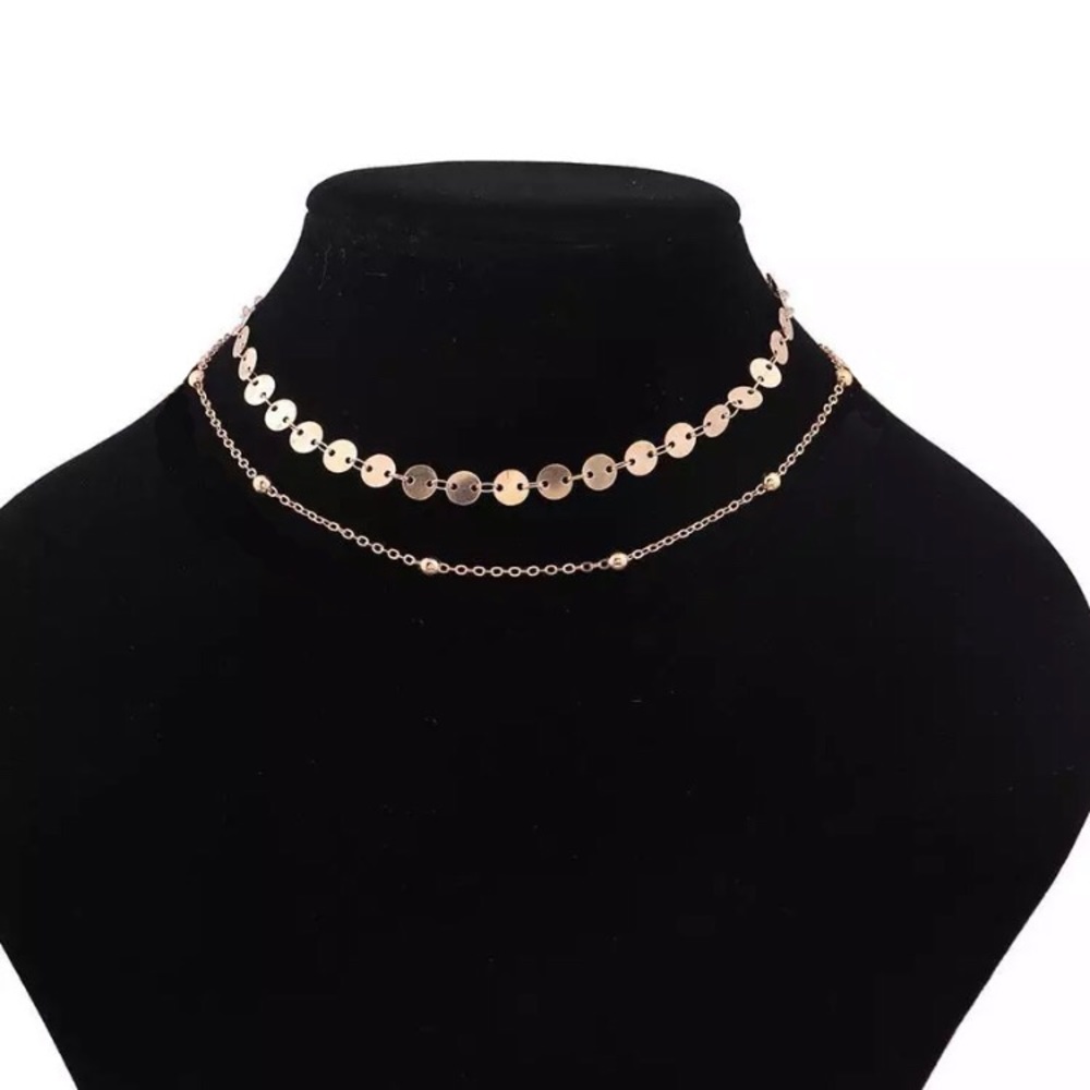 ⚜️[𝟯/$𝟭𝟴]⚜️2 Layered Gold Delicate Necklace NEW - Picture 5 of 9